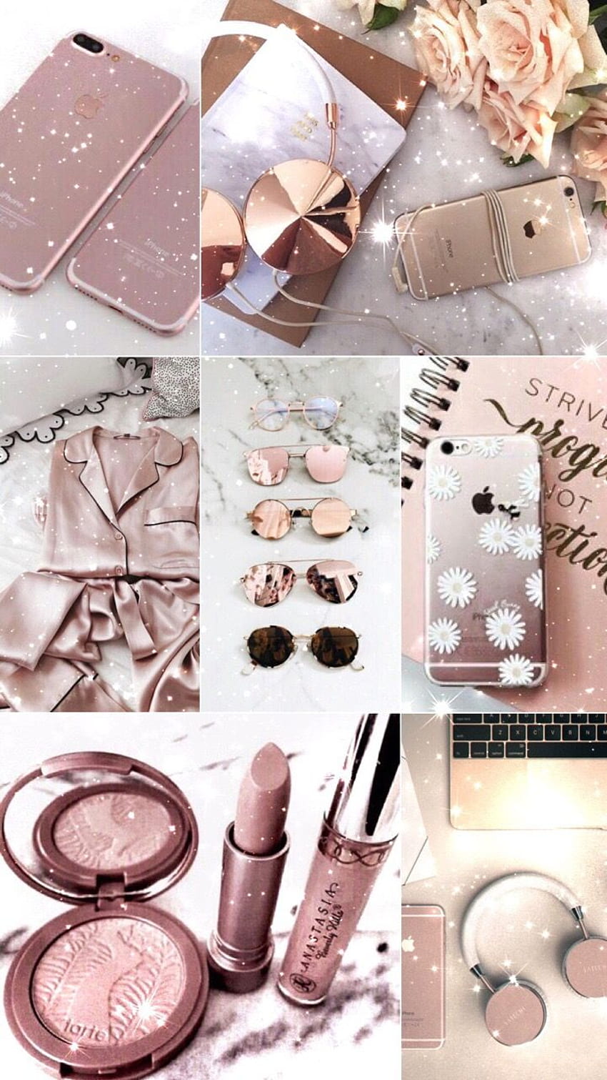 Aesthetic Rose Gold Collage  HD phone wallpaper | Pxfuel