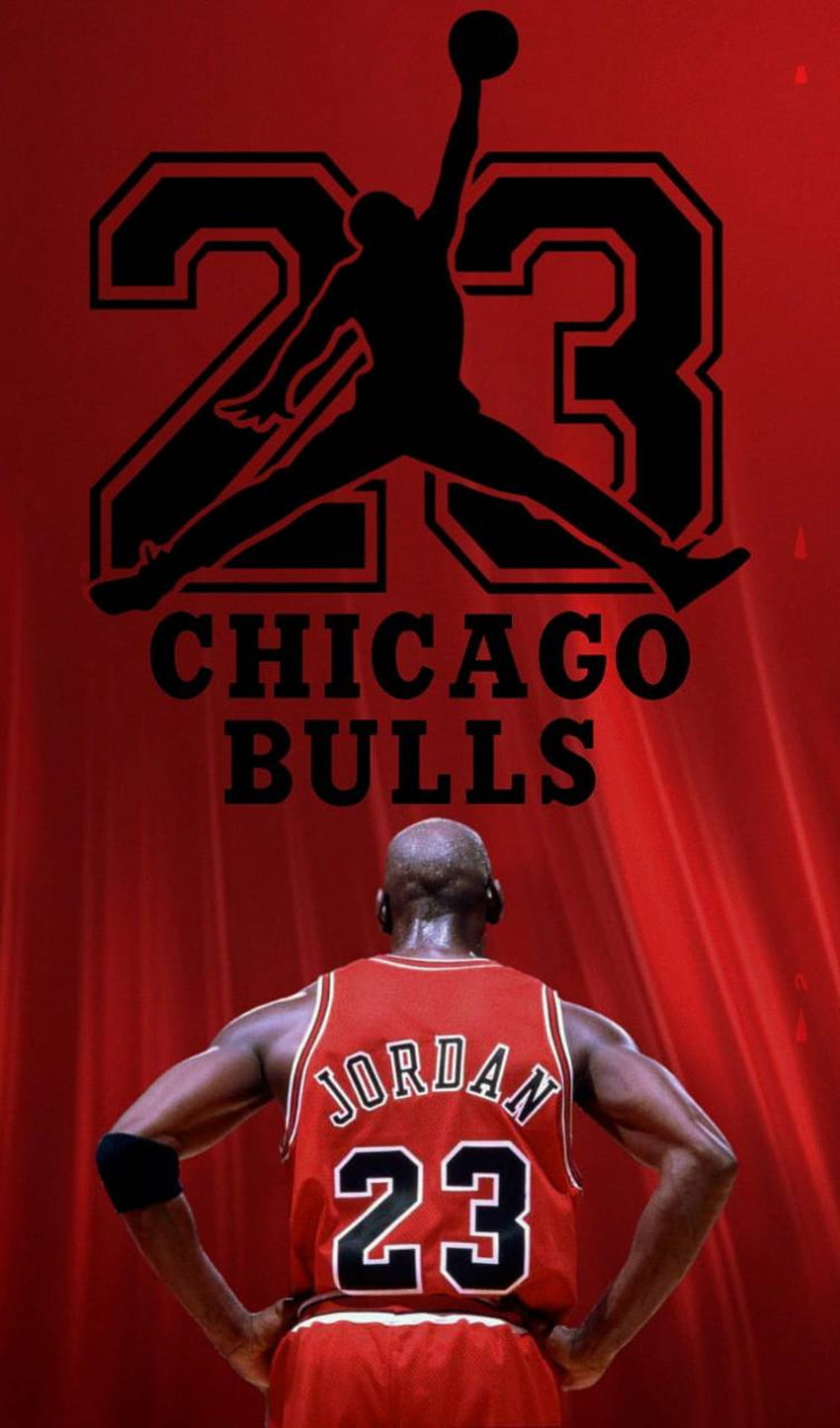 Michael Jordan 23, Michael Jordan banteng Chicago wallpaper ponsel HD
