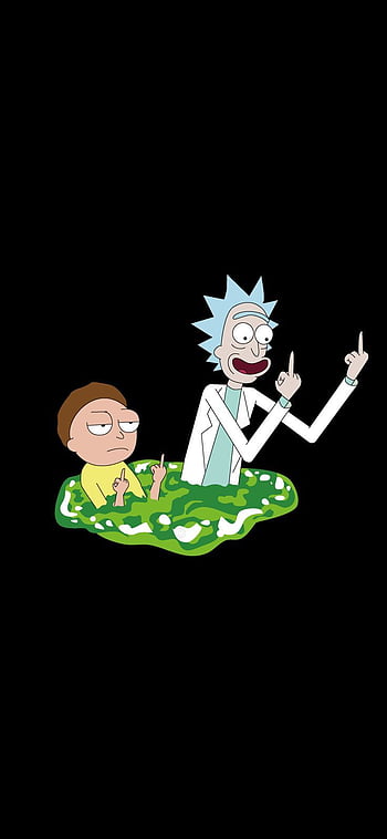 Download Rick And Morty Trippy Middle Finger Wallpaper  Wallpaperscom