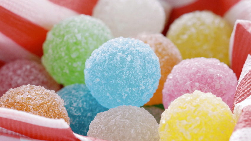 Сладки бонбони за всички, сладки, цветни, вкусни, топчета, бонбони HD тапет