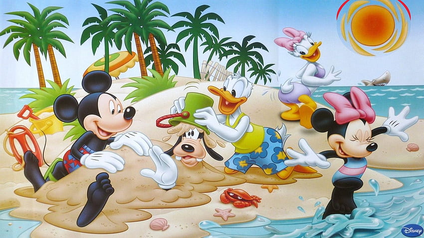 movie, mickey mouse, beach, donald, animation, summer, minnie, disney, daisy HD wallpaper