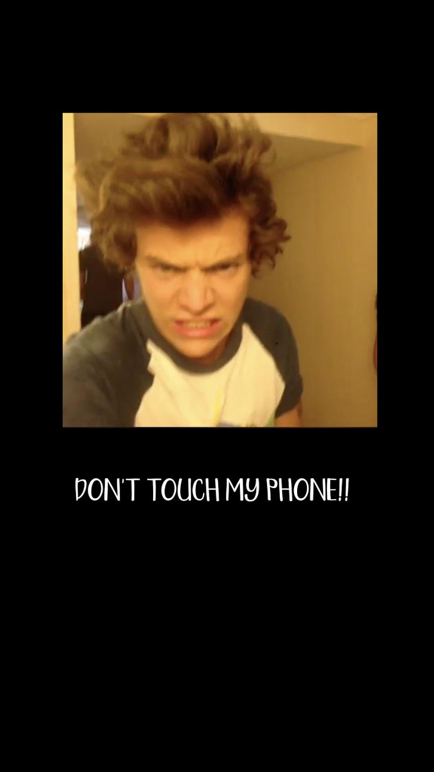 Estilos de Harry, no toques mi teléfono, divertido fondo de pantalla del teléfono