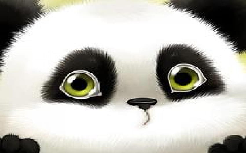 Сладка анимационна панда HD тапет