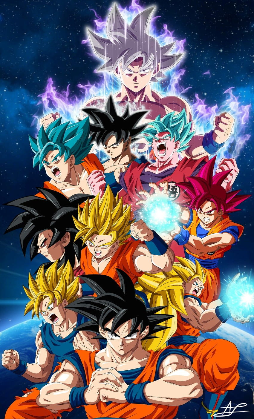 Son Goku sous toutes ses formes. SSJ. Son Goku, Goku et ses fils, Sad Goku Fond d'écran de téléphone HD