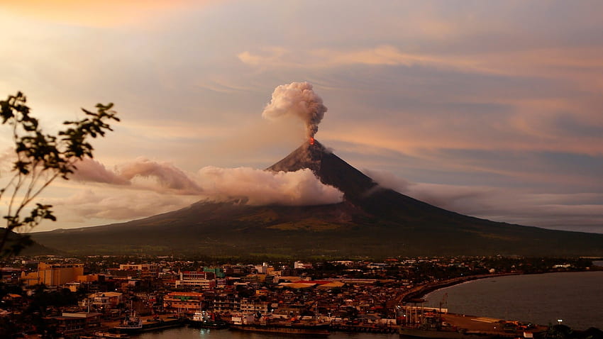 Philippines, Volcano, Eruption, Sky, Clouds - Mayon Volcano HD wallpaper