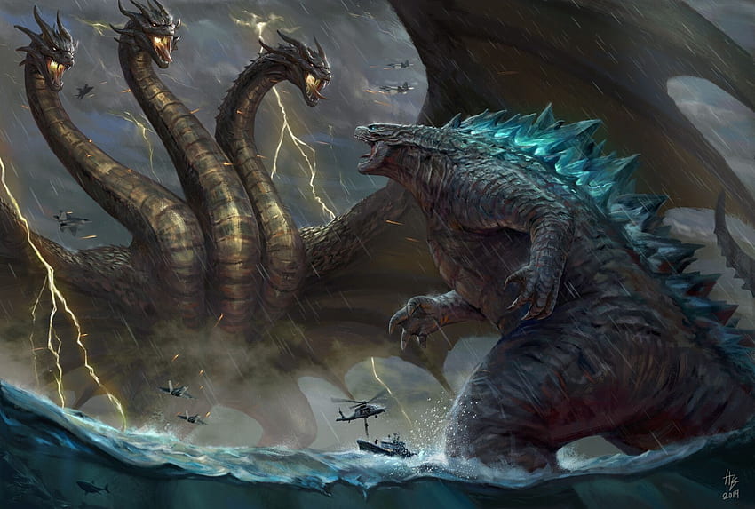 Godzilla Godzilla Rey De Los Monstruos Rey Ghidorah - Resolución: fondo de pantalla