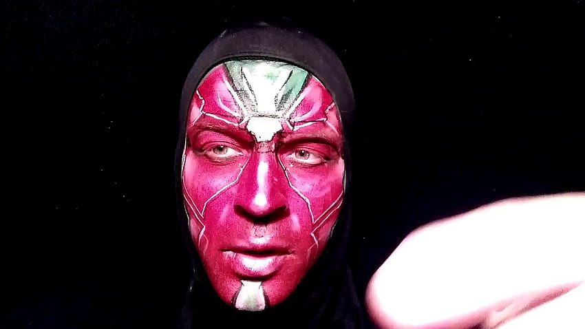 The VISION: Avengers Age Of Ultron.Makeup Face Paint Tutorial. - Video Dailymotion, Vision Avengers Face HD wallpaper