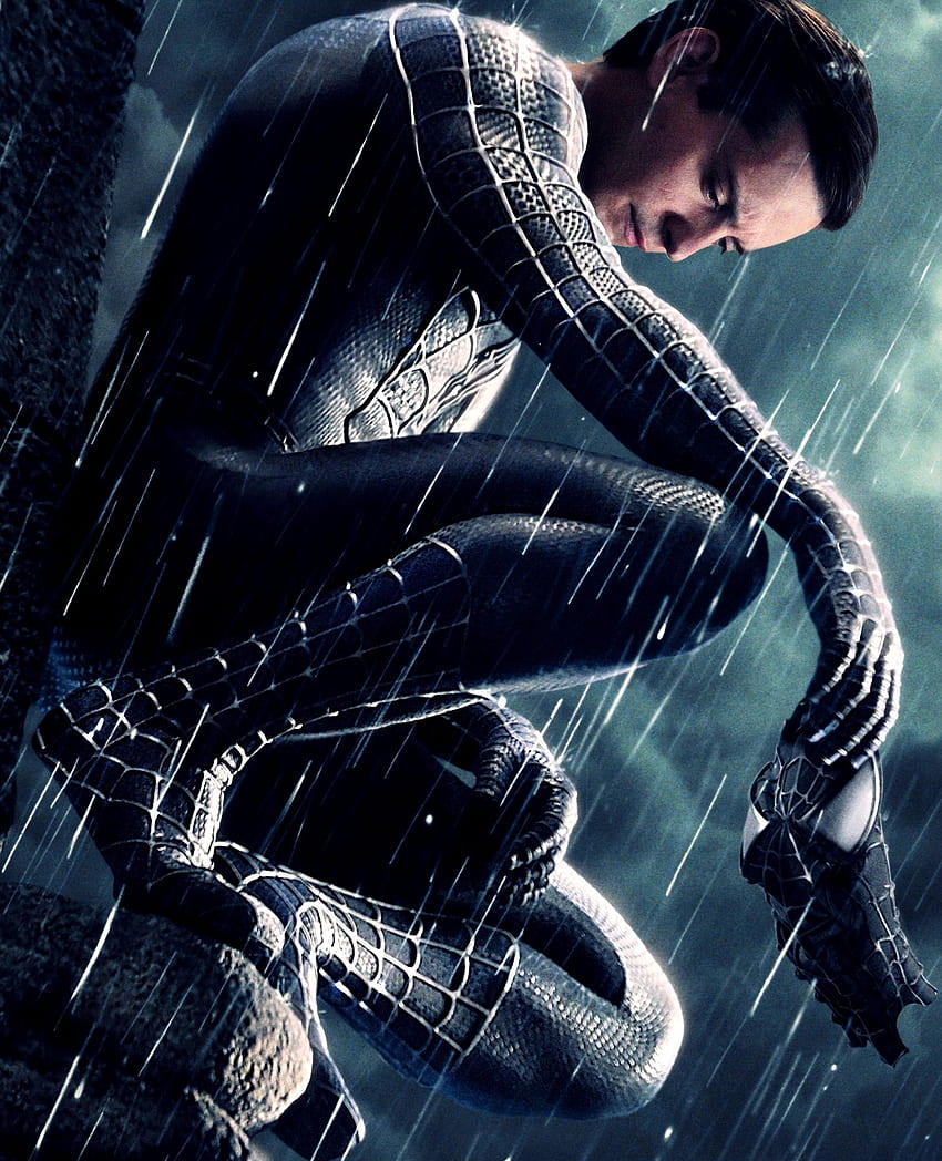 Spider Man Tobey Maguire Rain Movies - Резолюция: HD тапет за телефон