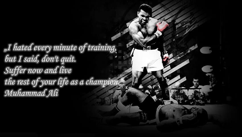 Citações de Muhammad Ali - Citações de Muhammad Ali, Campeão de Boxe papel de parede HD