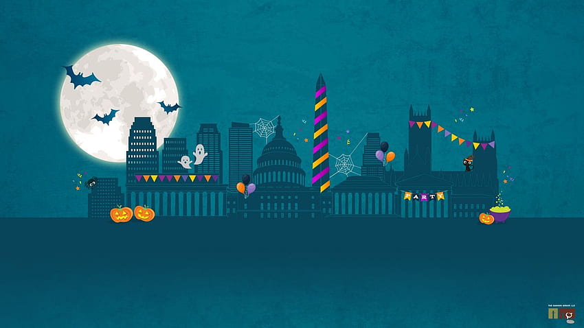 Scary, Halloween night, Moon, Bats, Halloween, Halloween Party HD wallpaper