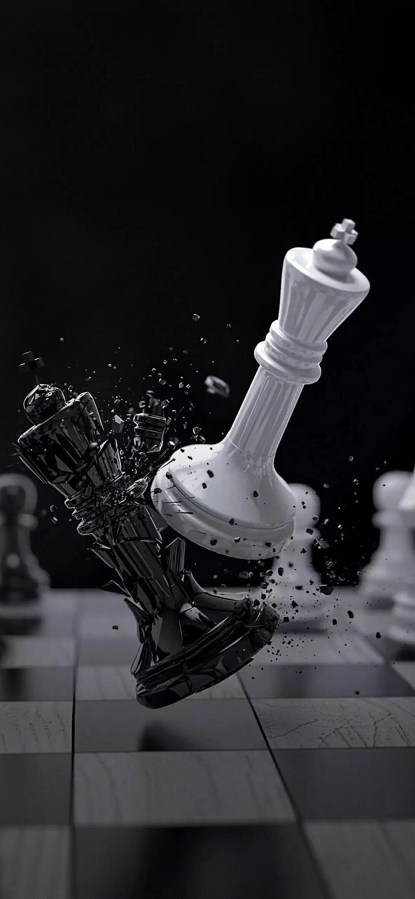 Ajedrez . Un tono más oscuro de magia, Rey del ajedrez, Negro y azul fondo de pantalla del teléfono