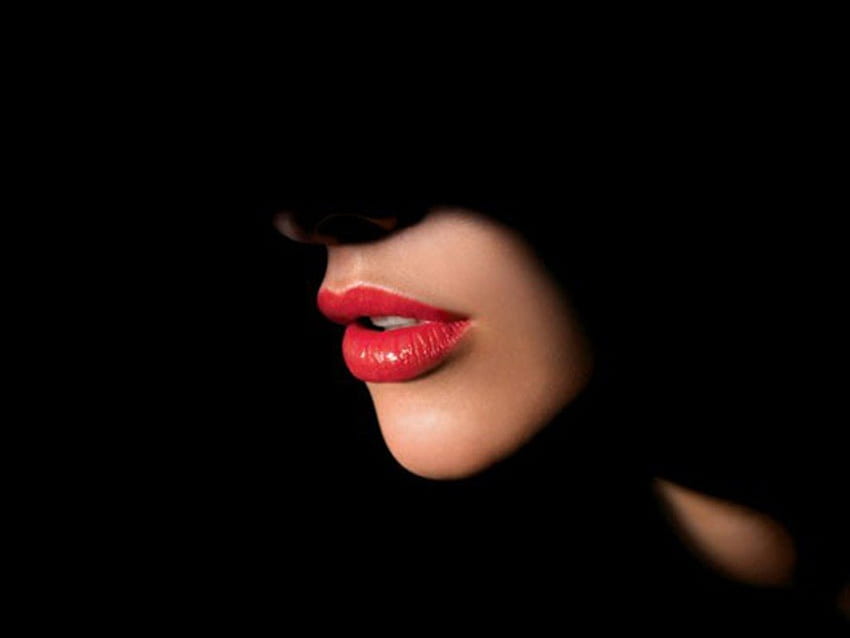 Read my lips, lips, read, mouth, red HD wallpaper