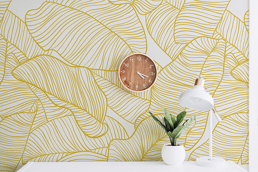 Banana Leaf, Pastel Leaves HD wallpaper