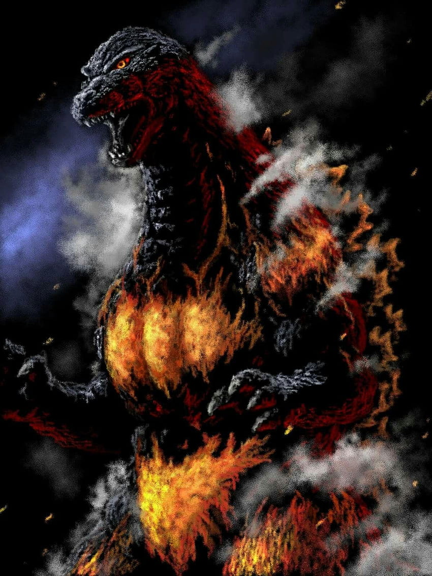 Płonąca Godzilla, Kosmiczna Godzilla Tapeta na telefon HD