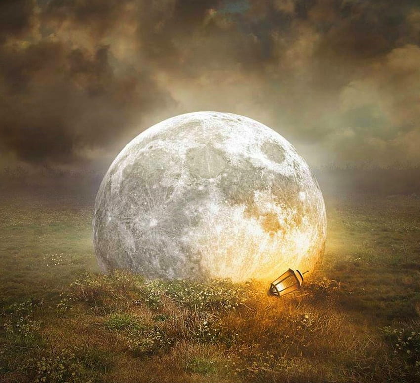 The Night The Moon Fell to Earth, Full Moon, Moon, Dreams, Night, Sky HD wallpaper