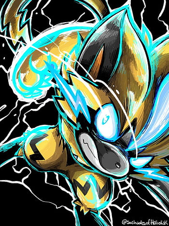 zeraora meets shiny Lucario PhoenixOfAmerica - Illustrations ART street