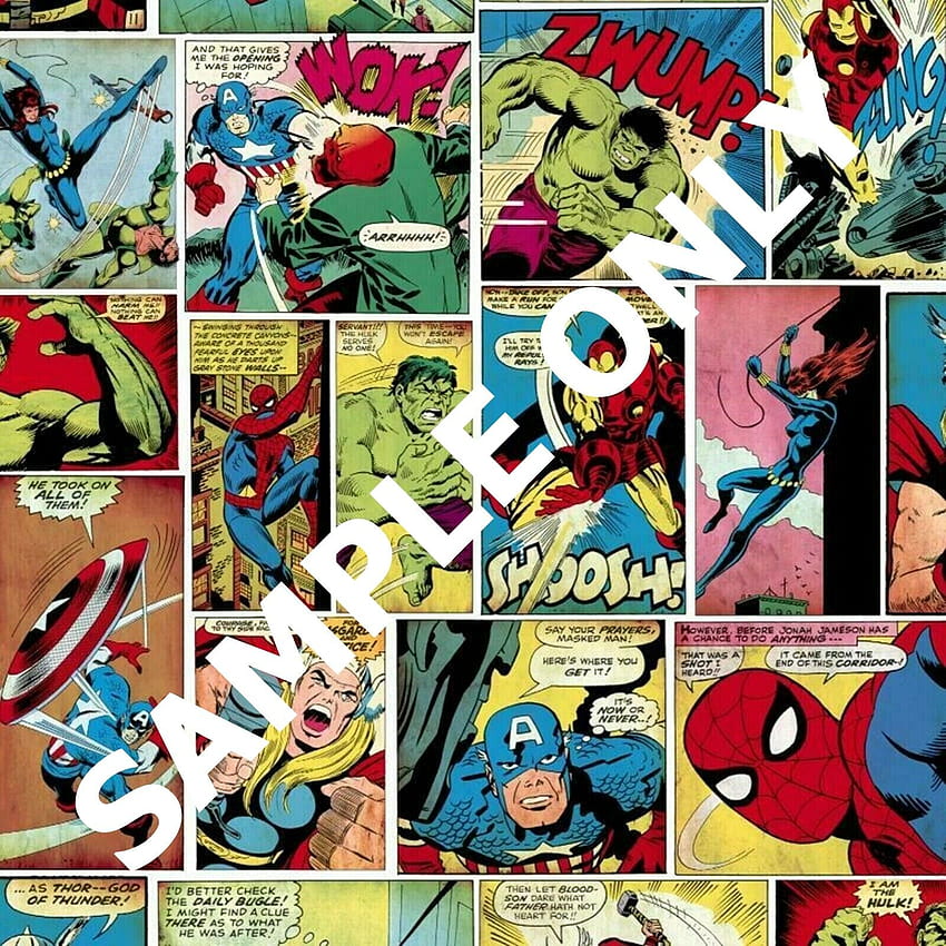Marvel Avengers Multi Colored Hulk Thor Ironman Komik Strip Kartun, Buku Komik Avengers wallpaper ponsel HD