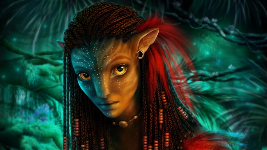 Zoe Saldana Neytiri Avatarı Olarak The Way of Water HD duvar kağıdı