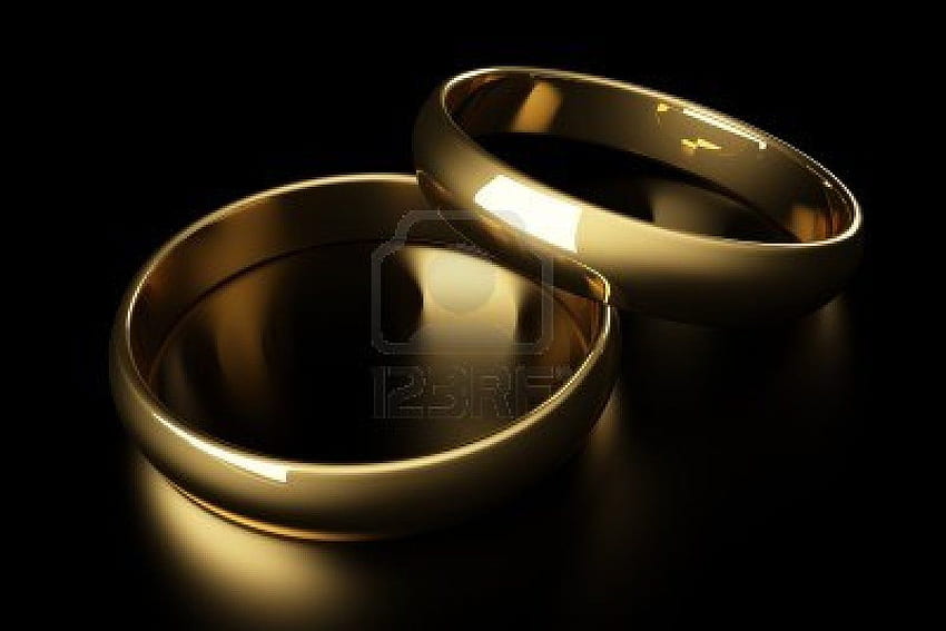 Goldener Ehering, goldener Ring HD-Hintergrundbild