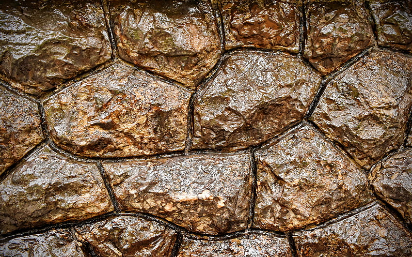 brown stones, , macro, stone wall, big stones, brown stone texture, stones textures, stone backgrounds, black pebbles, stones backgrounds, pebbles HD wallpaper