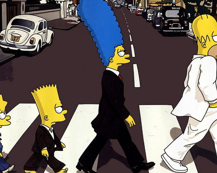 The Simpsons Abbey Road HD wallpaper
