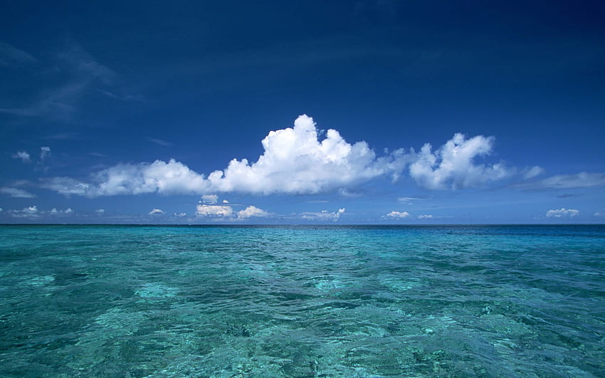 : Sea sky - Blue, Calm, Landscape HD wallpaper