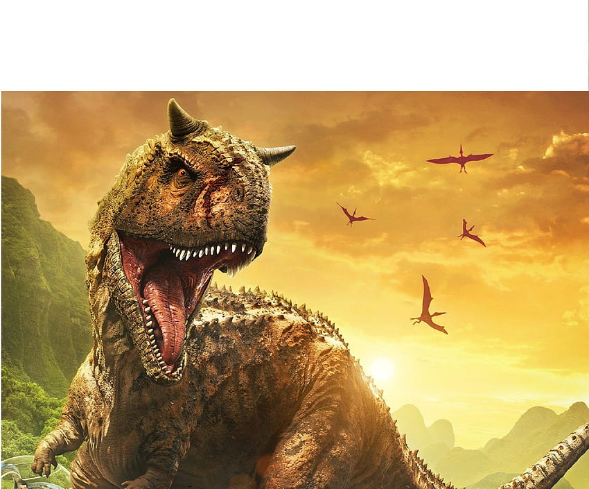 Toro le Carnotaurus et Metriacanthosautus - Site du patrimoine mondial de la côte jurassique Fond d'écran HD