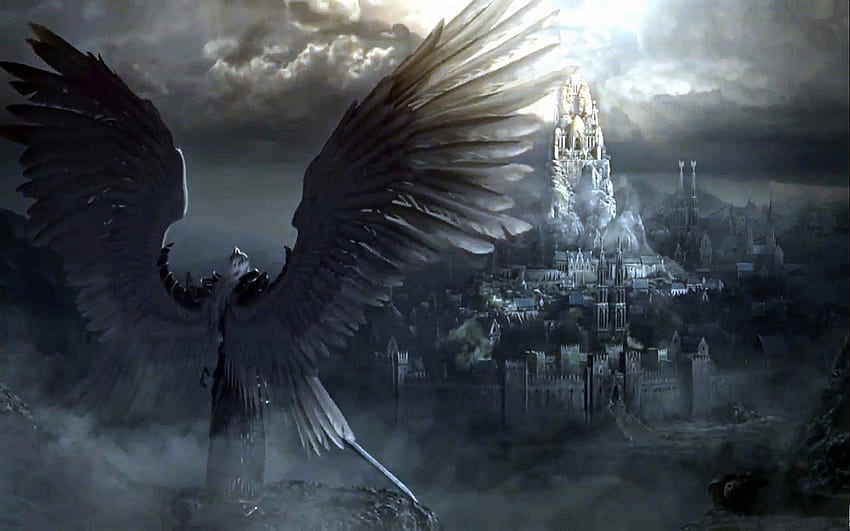 Angel Warrior, Flügel, Engel, dunkel, Krieger HD-Hintergrundbild