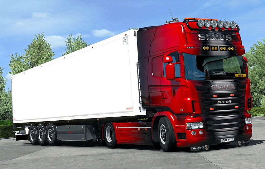 permainan, truk, Euro Truck Simulator 2, Perangkat Lunak SCS Wallpaper HD
