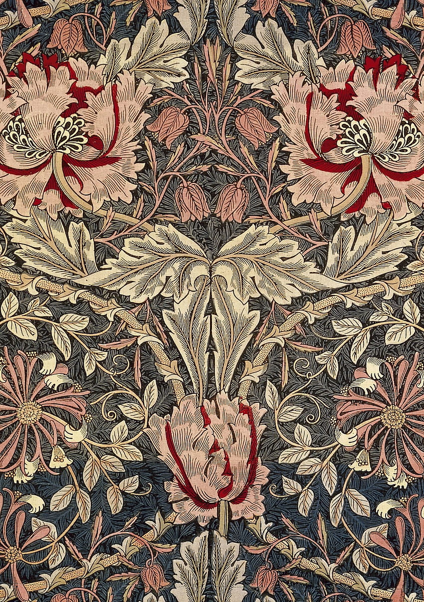 Diseño de William Morris (movimiento de artes y oficios). Guillermo fondo de pantalla del teléfono