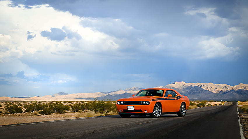 Dodge Challenger Cars Side view Road Sky Ultra -, Route 66 HD wallpaper