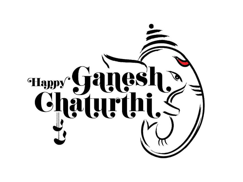 Selamat Ganesh Chaturthi 2021: , Kartu, Kutipan, Keinginan, Pesan, Salam, , GIF dan, Ganesh Hitam Putih Wallpaper HD