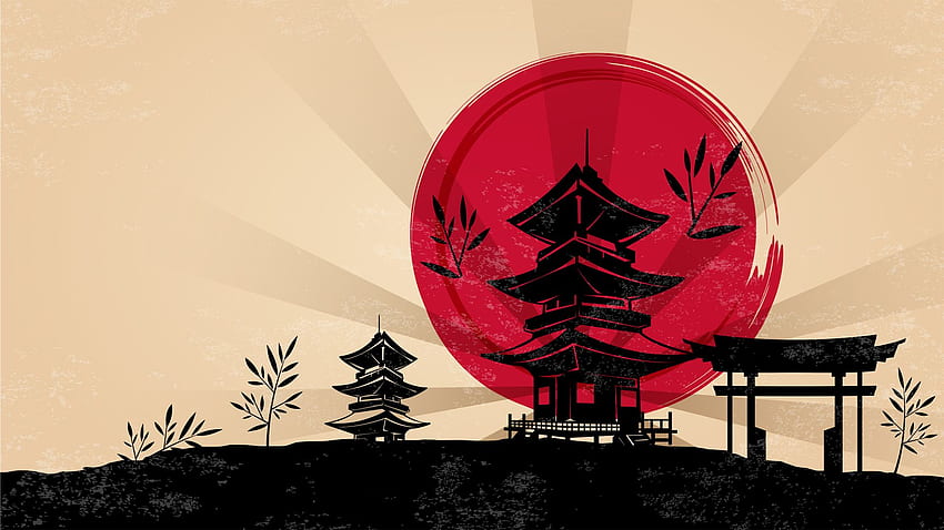 Plantillas japonesas de Powerpoint: edificios y monumentos, días festivos, historia de Japón fondo de pantalla