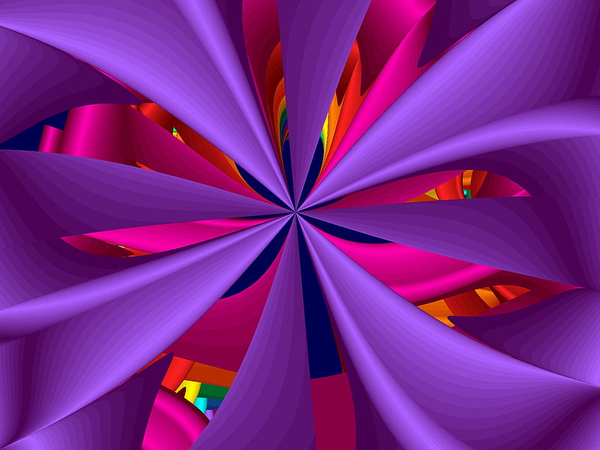 Pink Windmill , purple, windmill, pink, abstract, 3d, fractals HD wallpaper