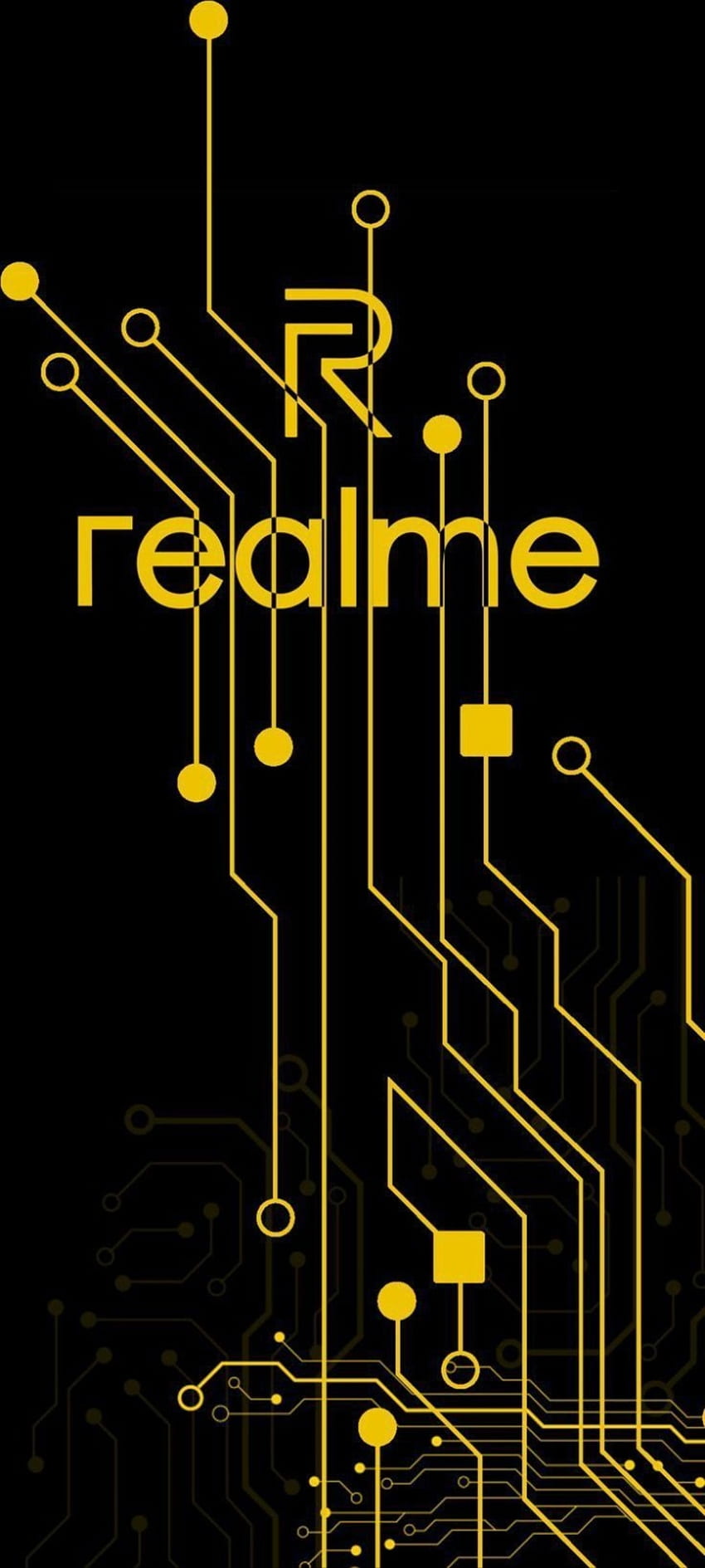 Realme punk, xiaomi, pantalla, samsung, amarillo, logo, fondos, iphone HD phone wallpaper