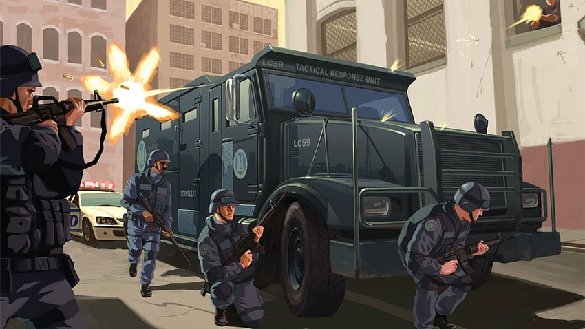 SWAT in GTA 4 and - HD wallpaper