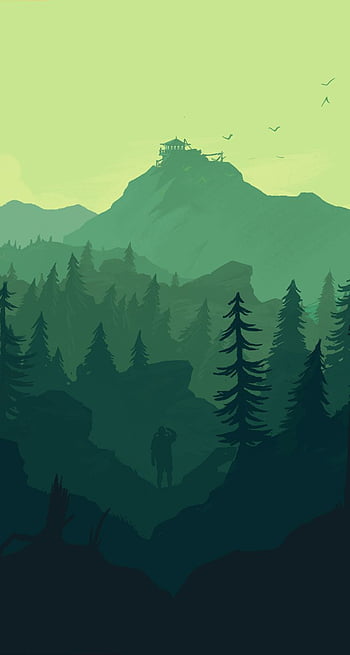 Forest Scenery Watchtower Firewatch Wallpaper iPhone Phone 4K #4260e