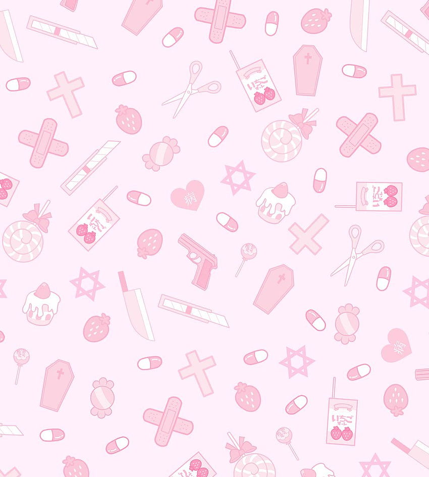 Download Caption: Menhera Chan - Cute Pastel Goth Aesthetic Wallpaper