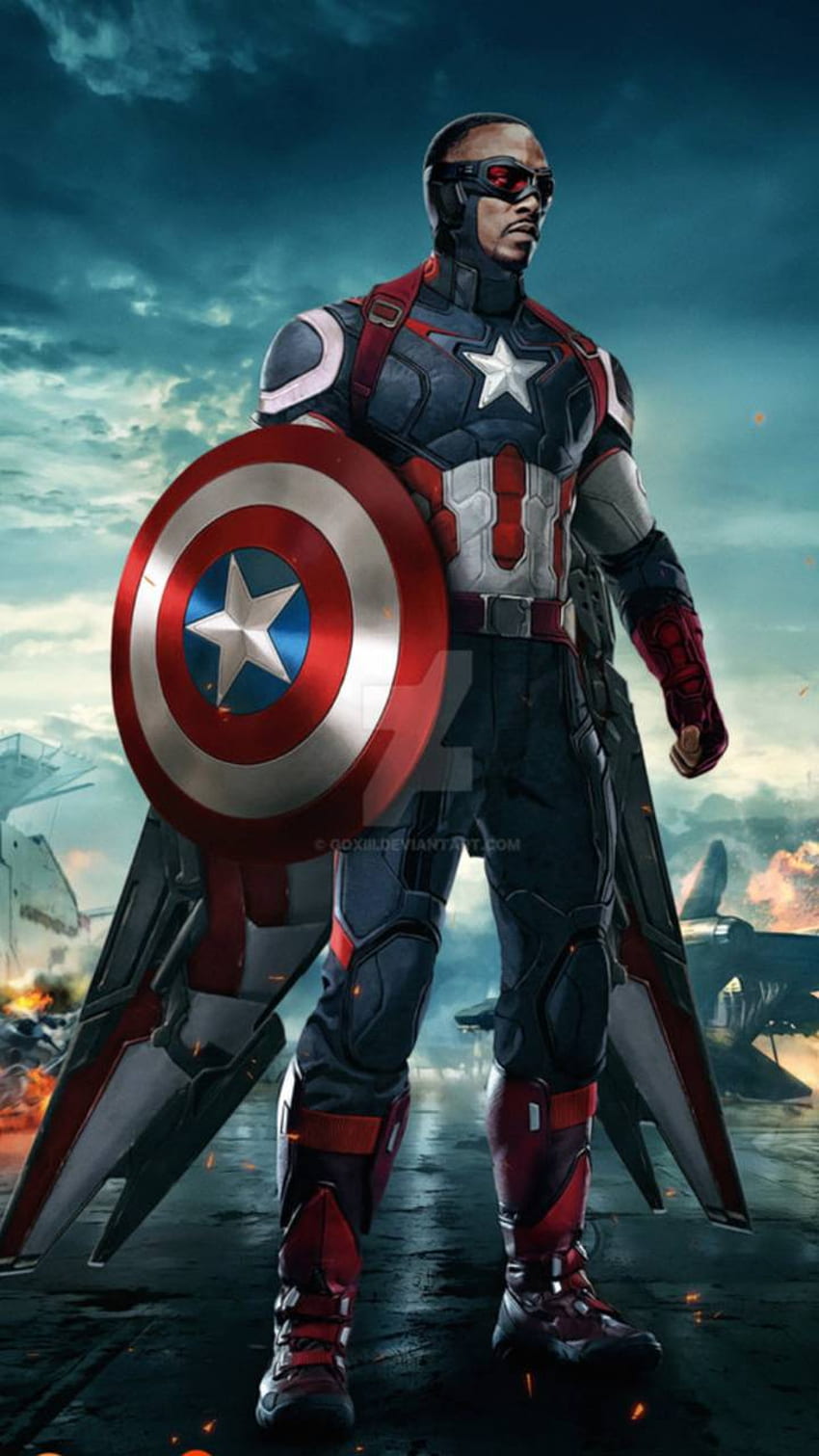Falcon The Captain America, Sam Wilson HD phone wallpaper