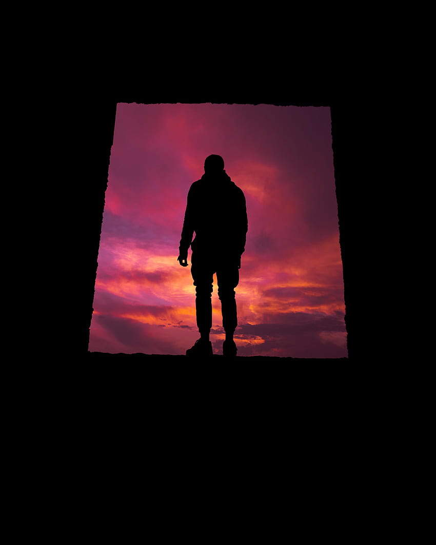 Alone, Sunset, Silhouette, Loneliness, Lonely HD phone wallpaper