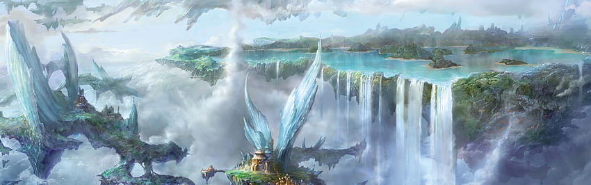Çift monitör Final Fantasy XII (FF12), arka plan, Çift Ekran Fantezi HD duvar kağıdı