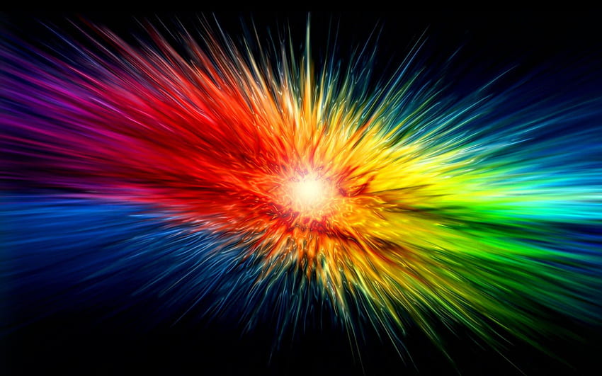 Explosion, Bright Color Explosion HD wallpaper