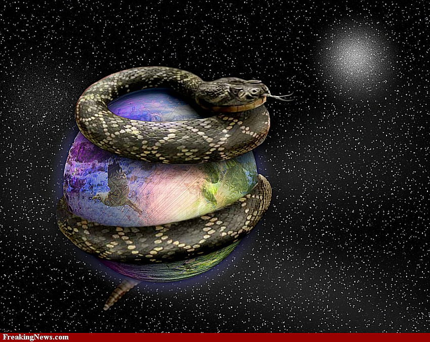 SNAKE AROUND THE WORLD, snake, world, reptile, wrapped HD wallpaper