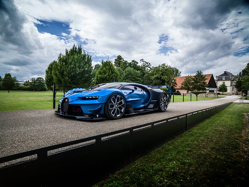 Bugatti, samochody, widok z boku, Gran Turismo, wizja Tapeta HD