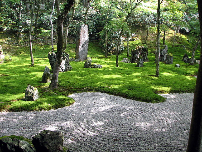 Stylized Japanese Zen Garden N Japanese Rock Garden HD wallpaper | Pxfuel