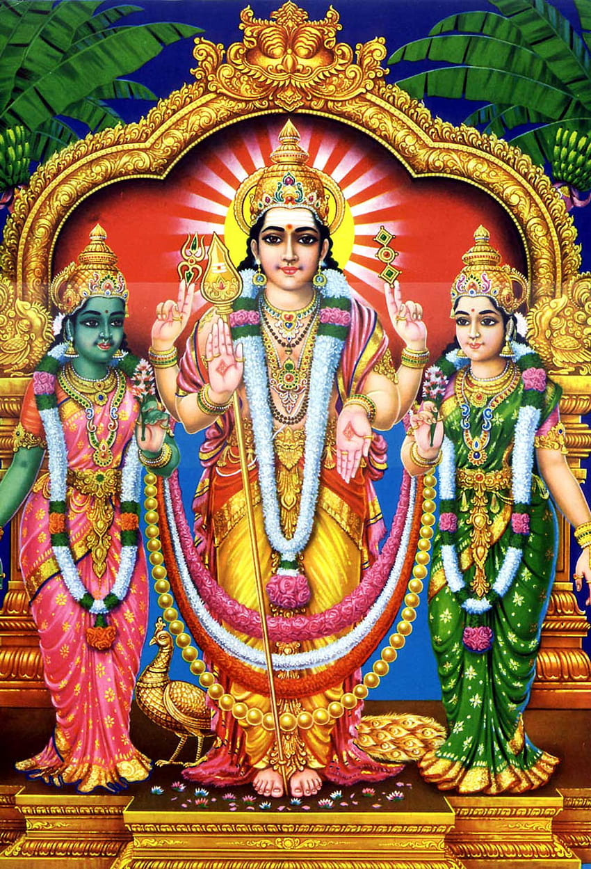 Lord Murugan - Lord Murugan With Wife - & Background, Kartikeya HD phone wallpaper