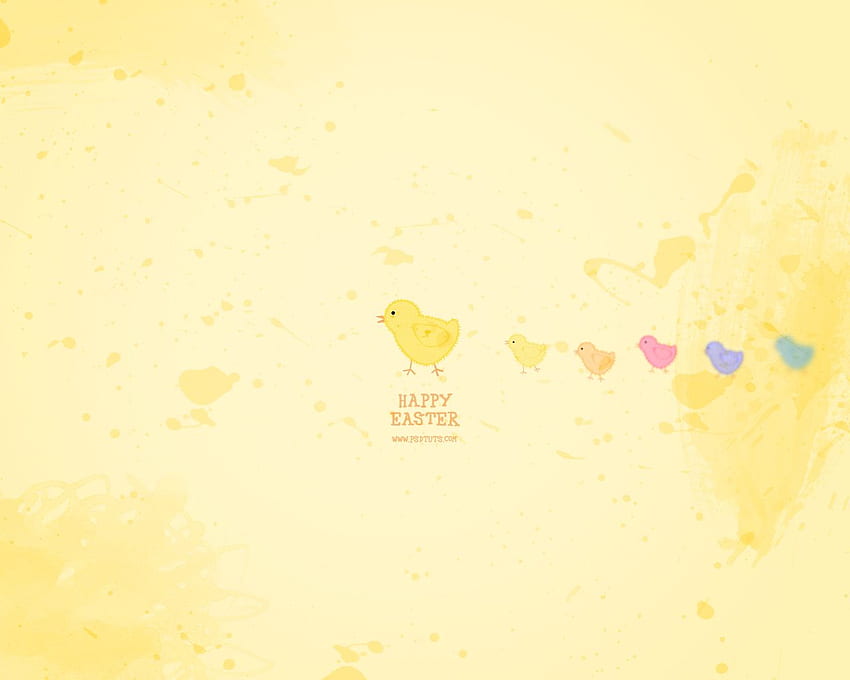 Super Cute Easter Illustration Tutorial, Cute Yellow HD wallpaper