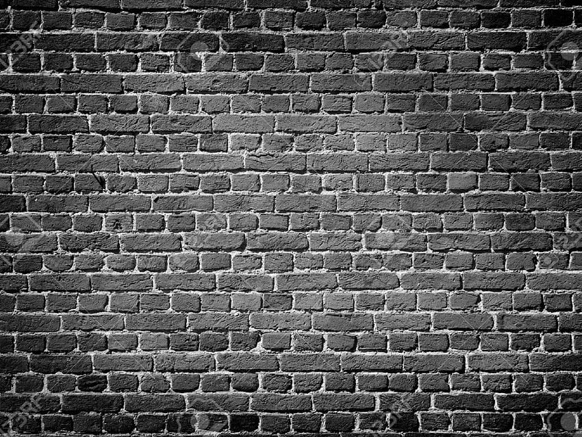 Mur de briques noir et blanc - vecteur n Clipart Fond d'écran HD