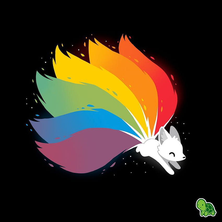Rainbow Fox, Colorful Fox HD phone wallpaper