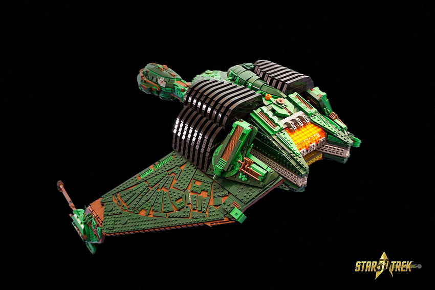 25,000 piece LEGO Klingon Bird of Prey HD wallpaper